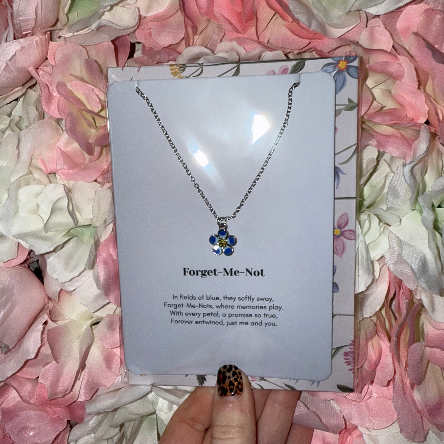 Forget-Me-Not Necklace - Silver