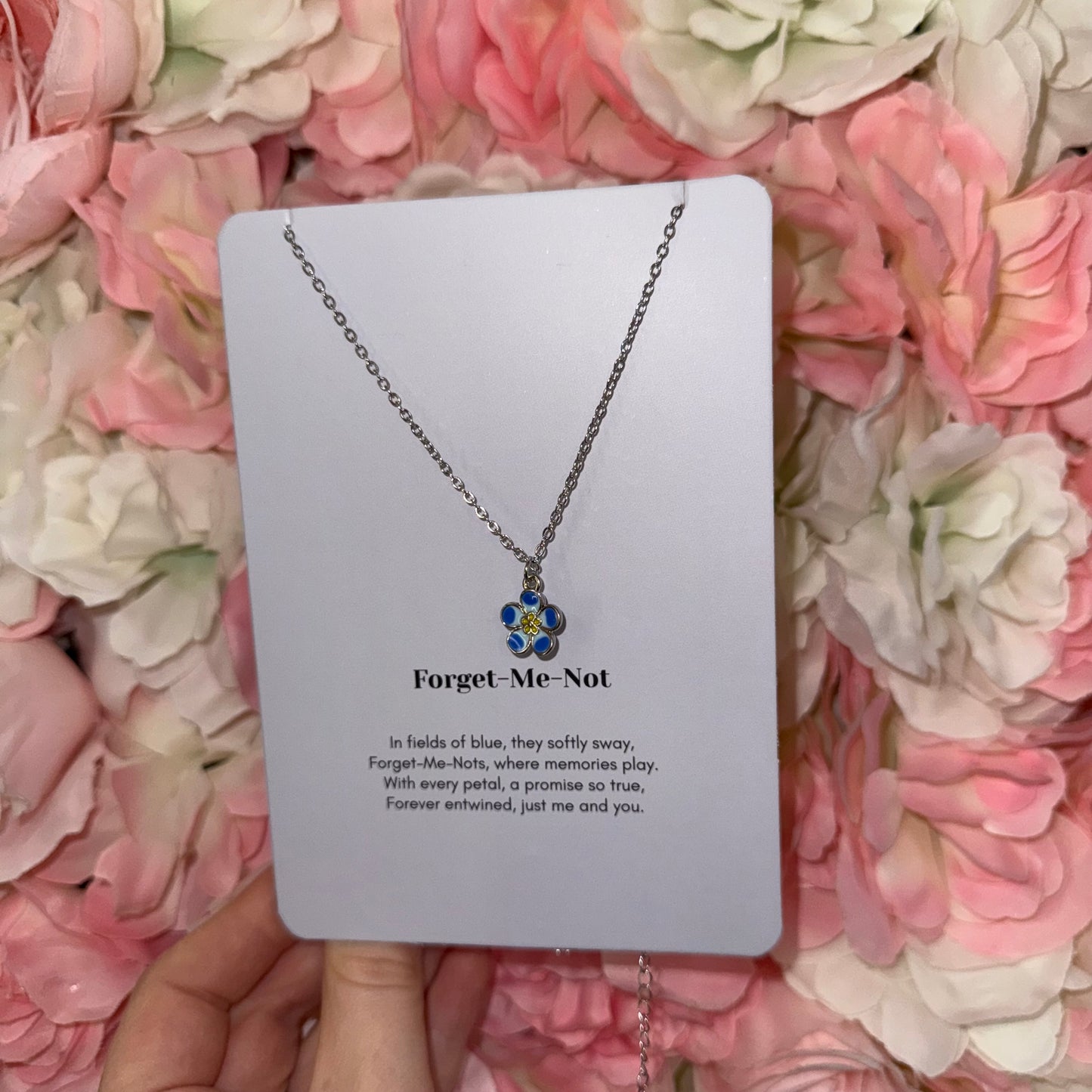 Forget-Me-Not Necklace - Silver