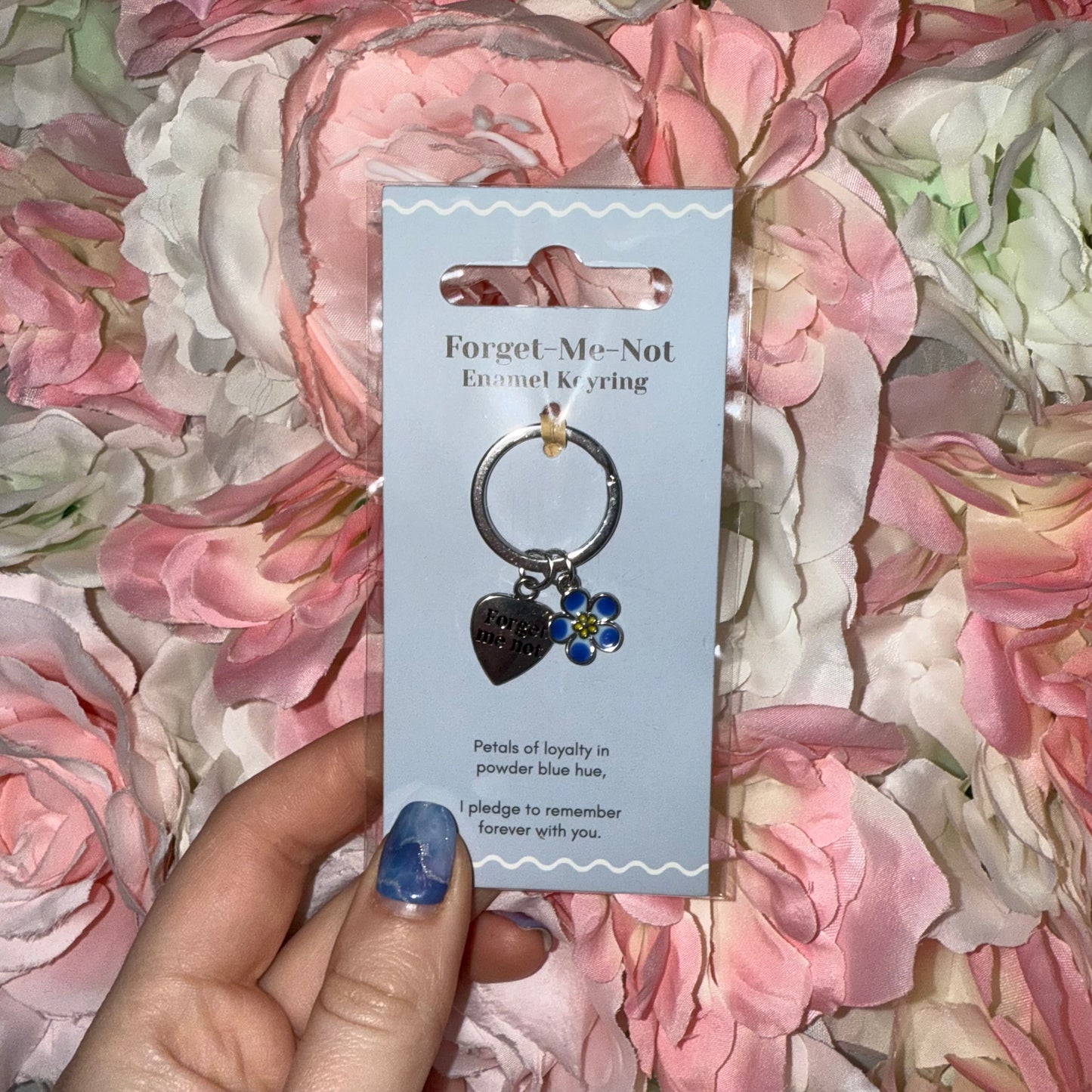 Forget-Me-Not Keyring Silver