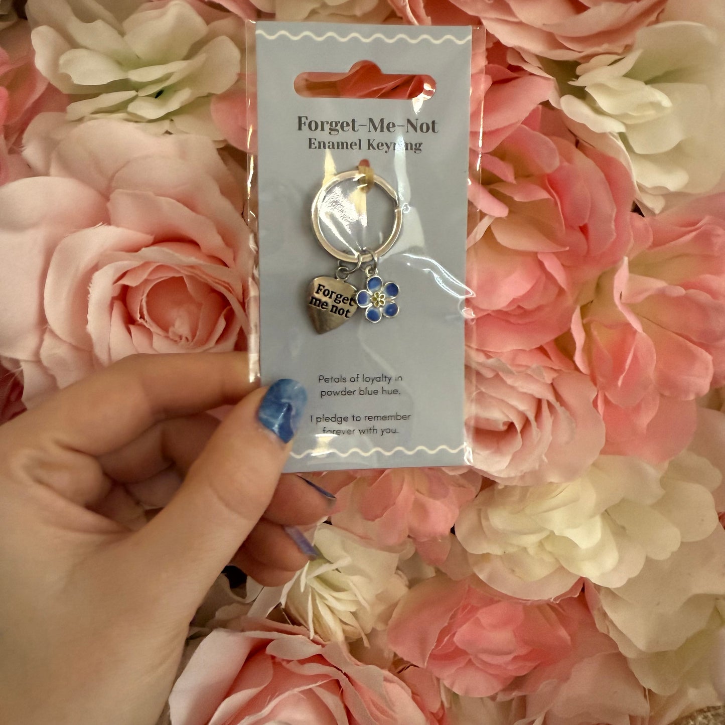 Forget-Me-Not Keyring Silver
