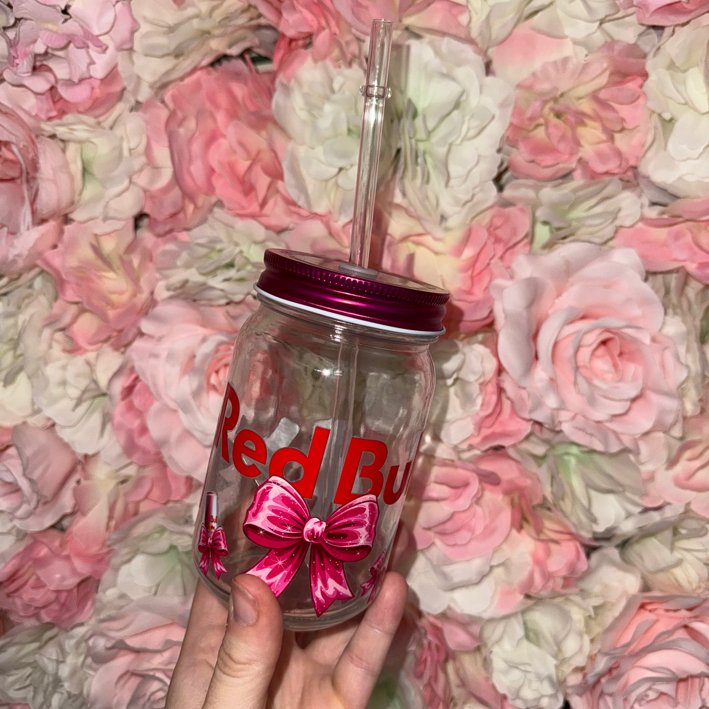 Glass Pre-made Tumblers with Straw