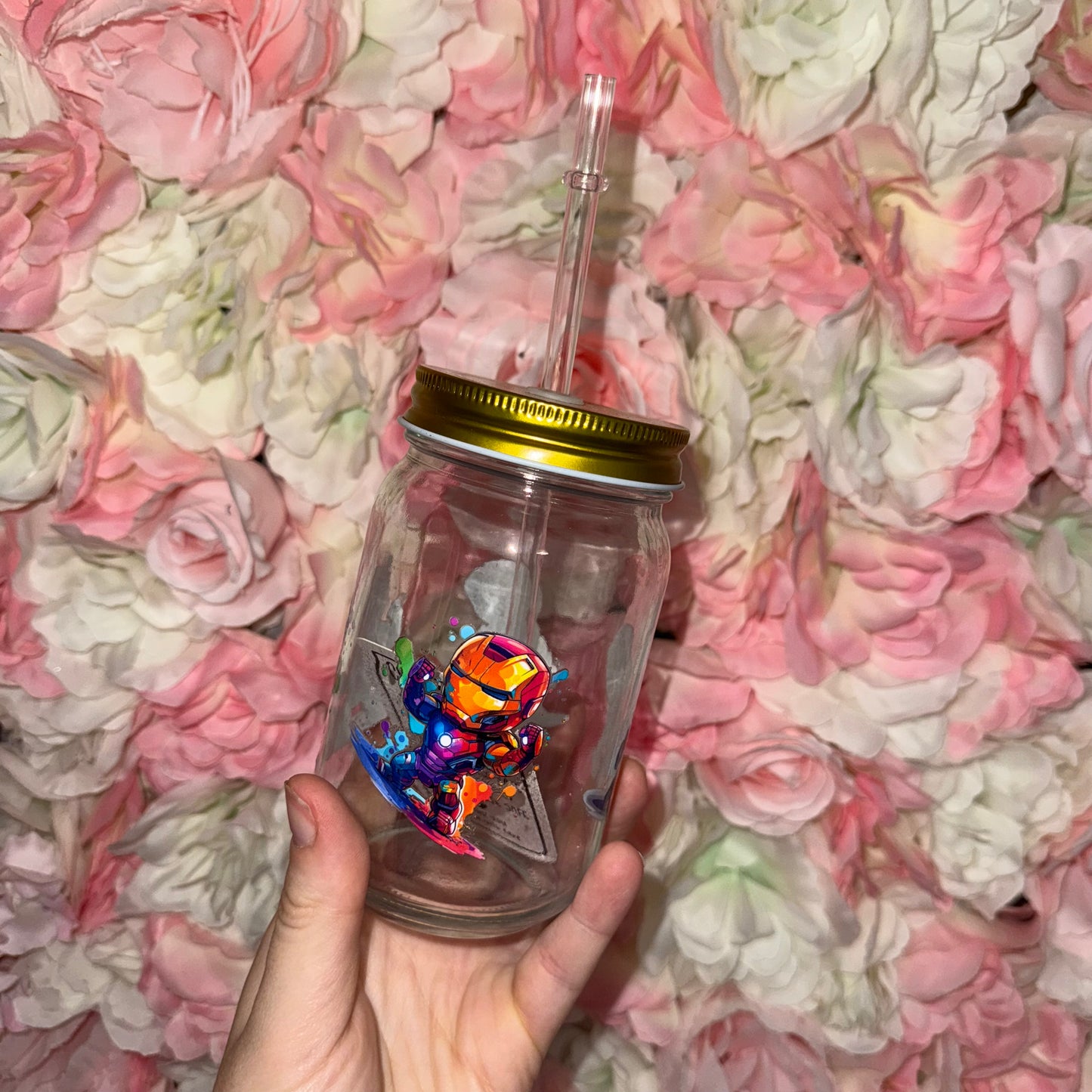 Glass Pre-made Tumblers with Straw