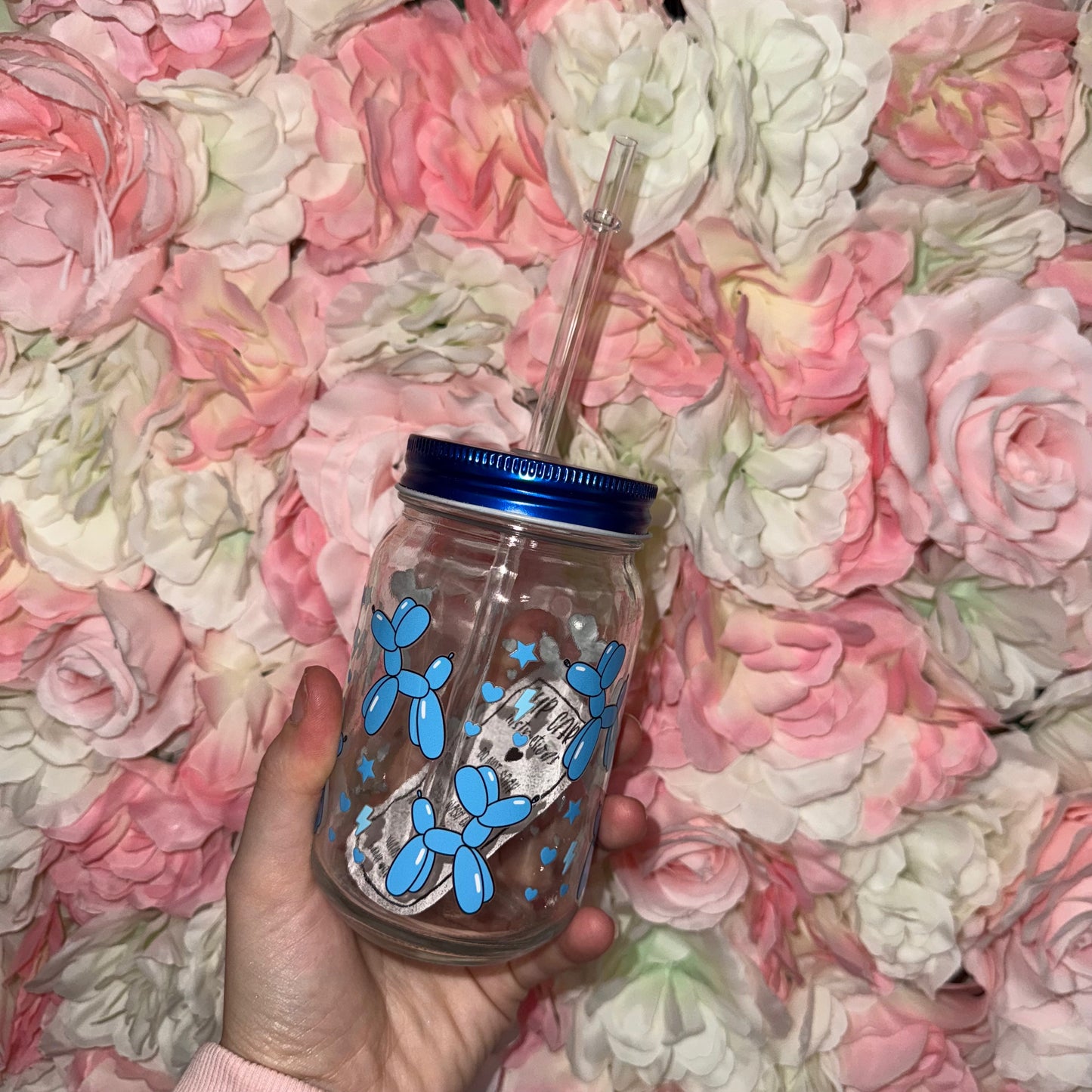 Glass Pre-made Tumblers with Straw