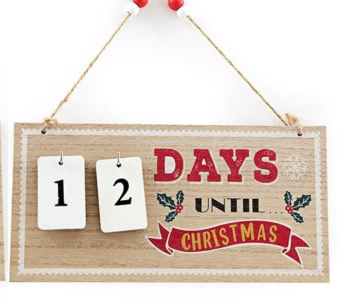 Count Down to Christmas Hanging Sign