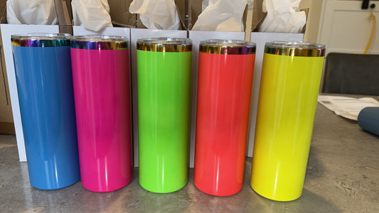 Neon Hot/Cold Skinny Tumbler