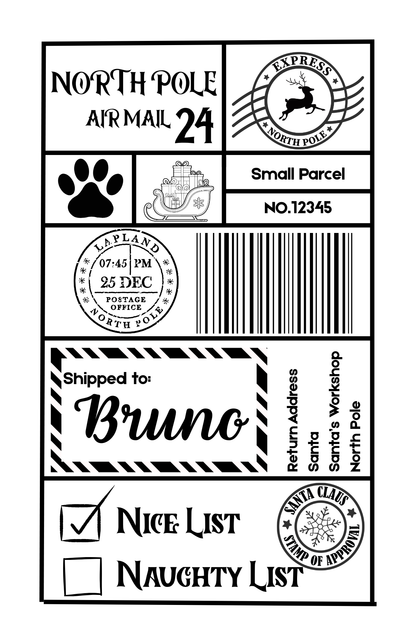 Personalised Christmas Sticky Labels