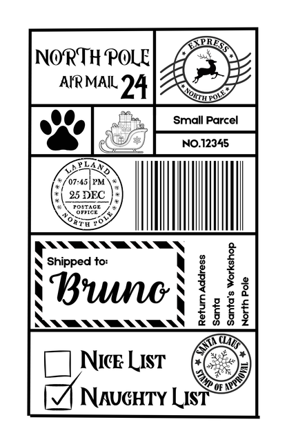 Personalised Christmas Sticky Labels