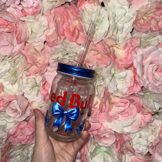 Glass Pre-made Tumblers with Straw